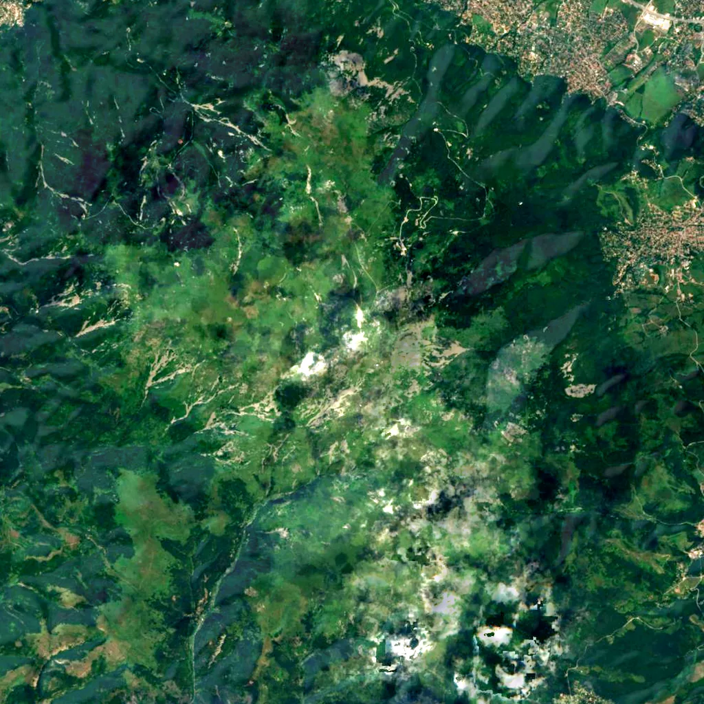 Vitosha seen from above (Sentinel-2)