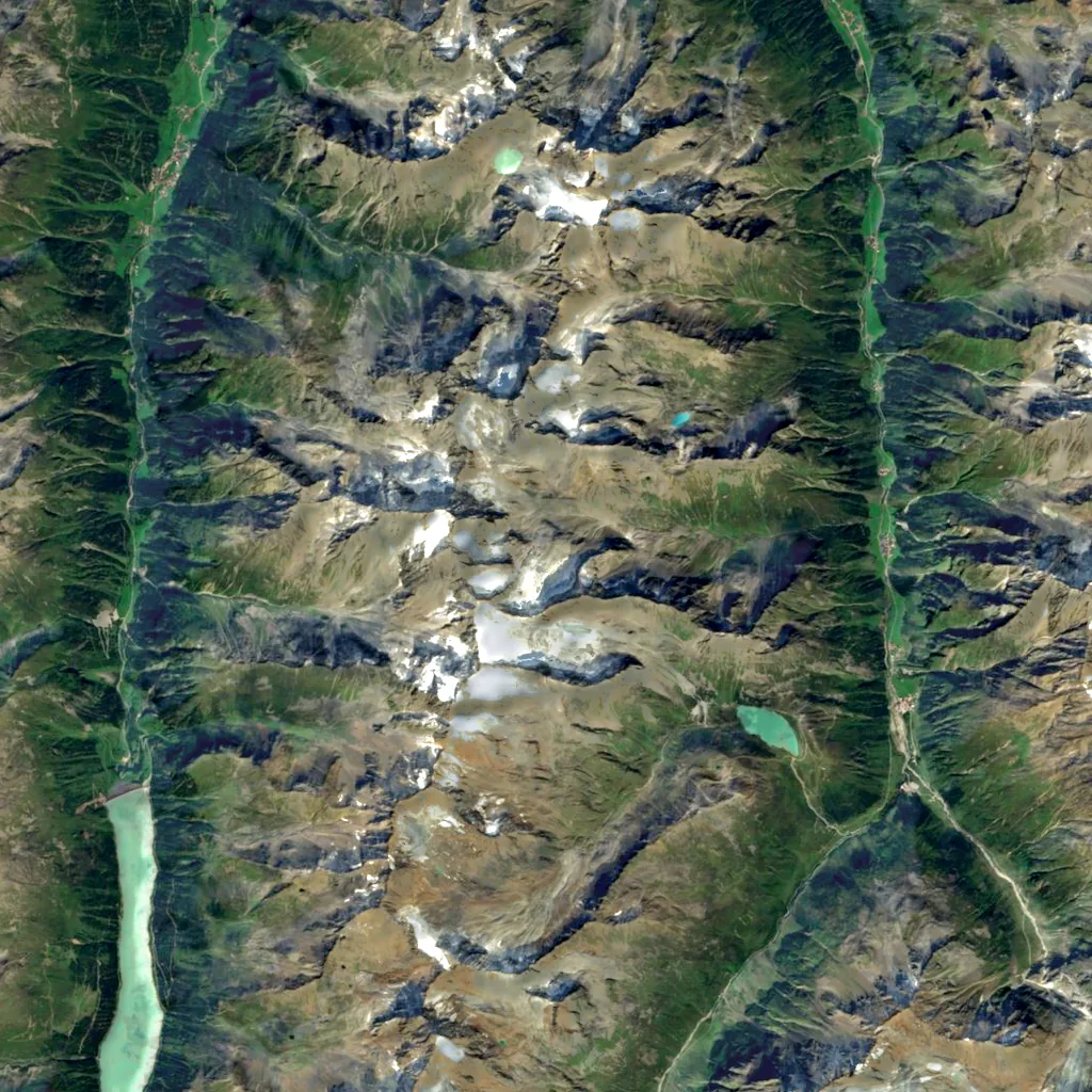 Watzespitze seen from above (Sentinel-2)